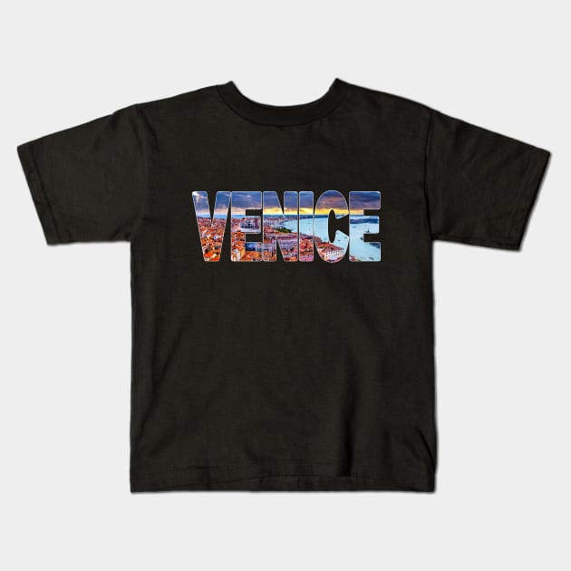 VENICE - Italy Aerial View Kids T-Shirt by TouristMerch